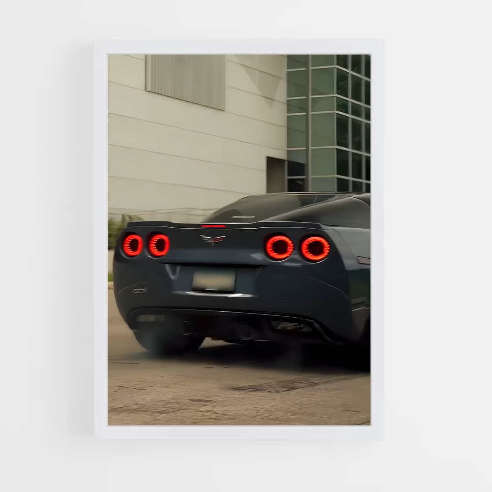 Poster Corvette Vitesse bête – affiche Chevrolet (vue 3)